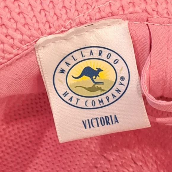 Wallaroo Victoria Classic Wide-Brim Pink Sun Hat for Women - Picture 9 of 9